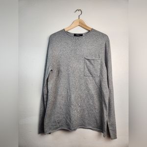 Forever 21 Men's Grey Knit Sweater with Front Pocket